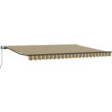 Ručna Ročna retraktibilna tenda Zelena in rumena 450x350 cm, (22146576) | Shoptok.si
