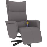 Maison Chic masažni naslanjač - Relax naslanjač z naslonom za noge sivo umetno usnje, (22042116) Cene