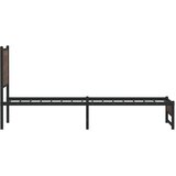 Metalni okvir kreveta bez madraca smeđi hrast 90x200 cm | shoptok.hr