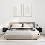 The Living Store Stenska nočna omarica 2 kosa črna 41,5x36x28 cm - Stenska Nočna Omarica, (21432911) | Shoptok.si