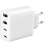 Gembird TA-UC-2A2C-PD40-01-W 4-port 40 W GaN USB PowerDelivery fast charger, white Cene