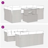vidaXL 7-dijelni set vrtnih sofa od poliratana s jastucima bež | shoptok.hr
