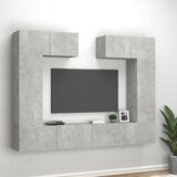 The Living Store Komplet TV omaric 6-delni betonsko siv inženirski les - Komplet TV Omaric, (21373948) | Shoptok.si