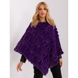 Wool Fashion Italia Poncho-AT-PN-2347.68-dark purple | Shoptok.si