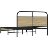  Okvir kreveta bez madraca boja hrasta sonome 135x190 cm drveni | shoptok.hr