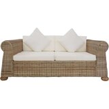  2-dijelni set sofa od prirodnog ratana s jastucima | shoptok.hr