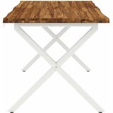  Stol za blagovanje s prirodnim rubom 140 x 80 x 75 cm Prirodna Slike