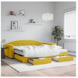 vidaXL izvlečna dnevna postelja s predali rumena 100x200 cm | Shoptok.si