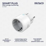 SMART HOME mini vtičnica za elektriko, LED indikator, WiFi 2.4GHz, 1xCEE 7/3, 10A, časovnik, BELA