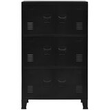  Industrijski sanduk za pohranu crni 75 x 40 x 120 cm čelični | shoptok.hr