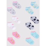 Yoclub Kids's Girls' Ankle Cotton Socks Patterns Colours 6-Pack SKS-0008G-AA00-003 Cene'.'