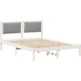  Okvir za krevet s uzglavljem Svijetlo siva 135 x 190 cm | shoptok.hr