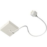 QAZQA Adapter za visečo svetilko s kvadratno montažno ploščo za 1-fazno tirnico bela | Shoptok.si