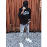 DStreet Black men's sweatshirt with print BX5369 | Shoptok.si