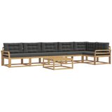  Set vanjskih sofa 7 kom. Bijela i antracit Poliester | shoptok.hr