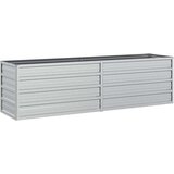 vidaXL Povišena vrtna gredica 160 x 40 x 45 cm pocinčani čelik srebrna | shoptok.hr