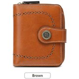 INF Ženska votla kratka denarnica z zapiranjem na zadrgo Brown, (21644194) | Shoptok.si