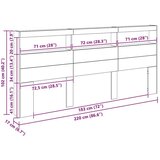  Uzglavlje Staro drvo 220 x 17 x 102 cm Konstruirano drvo | shoptok.hr