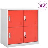  Ormarići s ključem 2 kom svjetlosivi/crveni 90x45x92 5 cm čelik Cijene