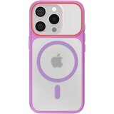 AVIZAR Ovitek MagSafe za iPhone 15 Pro, zadnja stran z dimnim efektom z ojačanim silikonskim okvirjem, Vijolična, (5000189612) | Shoptok.si
