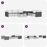  Set vanjskih sofa 6 kom. Prirodna Čvrsto drvo akacije Smeđa | shoptok.hr