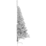  Umjetna preddekorirana božićna jelka srebrna 120 cm PET | Shoptok.si