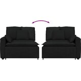  Modularni kauč s naslonom za ruke i jastucima crni 100 cm | Shoptok.si