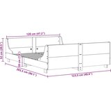 vidaXL Posteljni okvir z vzglavjem voščeno rjava 120x200 cm borovina | Shoptok.si