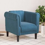 vidaXL Fotelja plava baršunasta | shoptok.hr