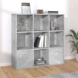  Knjižna omara betonsko siva 98x30x98 cm iverna plošča, (20705219) | Shoptok.si