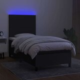  Box spring postelja z vzmetnico LED črna 80x200 cm blago, (20790752) | Shoptok.si