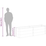  Povišena vrtna gredica 200 x 50 x 54 cm WPC siva | Eponuda.com