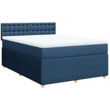  Krevet s oprugama i madracem plavi 160x200 cm od tkanine | shoptok.hr
