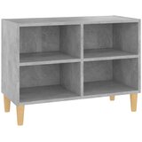 TV ormarić s nogama od masivnog drva boja betona 69,5x30x50 cm | shoptok.hr