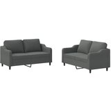  The Living Store Sedežna garnitura z blazinami 2-delna temno sivo blago - Sedežna Garnitura, (21448032) | Shoptok.si
