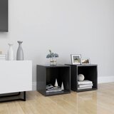 vidaXL TV omarice 2 kosa sive 37x35x37 cm iverna plošča Cene