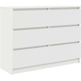 vidaXL Komoda bela 100x35x76 cm inženirski les | Shoptok.si