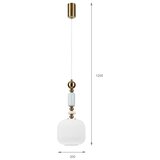  Luster na sajli ROYAL 1xE27/15W/230V zlatna/bela | Eponuda.com
