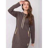 RELEVANCE Dress-RV-SK-6067.15X-Dark khaki | Shoptok.si