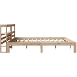  Okvir kreveta s uzglavljem 200 x 200 cm od masivne borovine | shoptok.hr