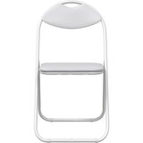  Sklopiva stolica 2 pcs Bijeli 48 x 43,5 x 81 cm Lažna koža | shoptok.hr