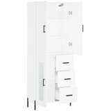  Visoka komoda bijela 69,5x34x180 cm konstruirano drvo | shoptok.hr