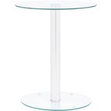 The Living Store Klubska mizica prozorna 40 cm kaljeno steklo - Klubska Mizica, (21662689) | Shoptok.si