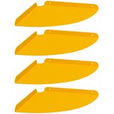  Lebdeća polica s policom s pohranom 4 pcs Žuta 30 x 30 x 2 cm | shoptok.hr