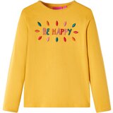 vidaXL Otroška majica z dolgimi rokavi temno oker 128 Cene