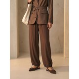 Sinsay Wide leg hlače s viskozom i vezanjem u struku i na nogavicama | shoptok.hr