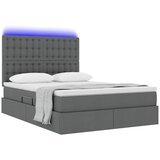vidaXL Postelja z dodatnim prostorom za shranjevanje in LED osvetlitvijo, (5000105225) | Shoptok.si