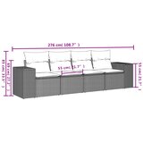  4-dijelni set vrtnih sofa od poliratana s jastucima crni | shoptok.hr