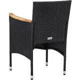  3-dijelni vrtni blagovaonski set crni | shoptok.hr