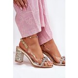 S. BARSKI Transparent Heeled Sandals D&A | Shoptok.si